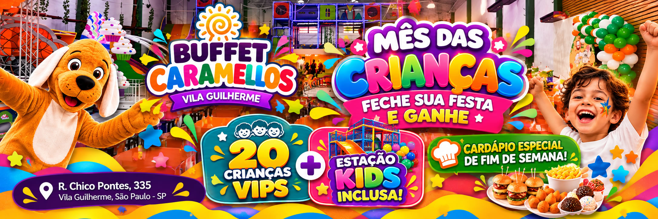 Mês das Crianças Buffet Caramellos Vila Guilherme D