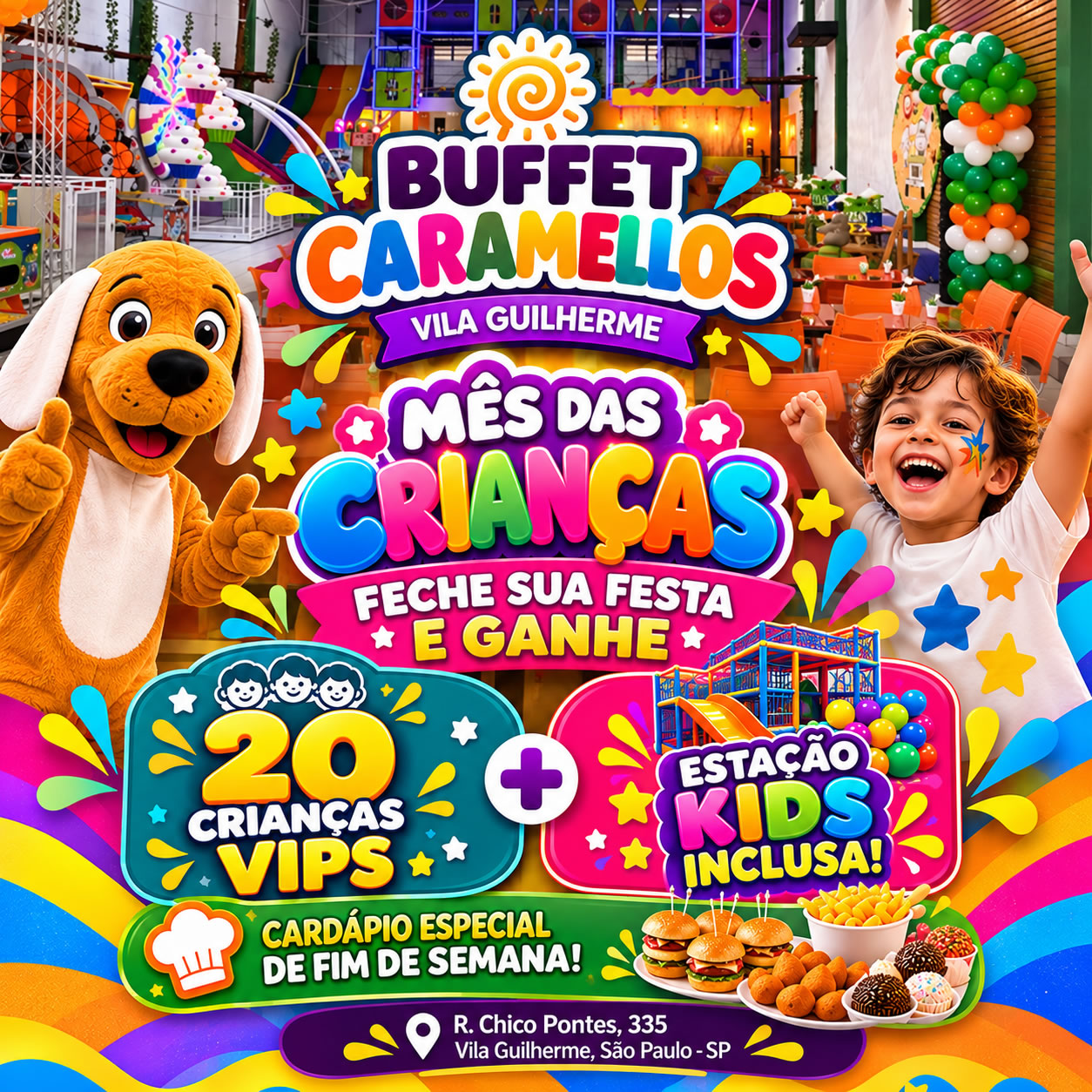 Mês das Crianças Buffet Caramellos Vila Guilherme M